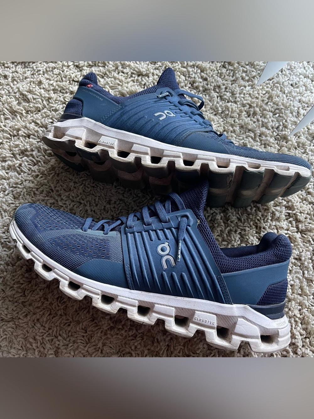 On Cloud Running Shoes Mens Size 11 Denim Midnight CloudSwift OnRunning Gym Walk